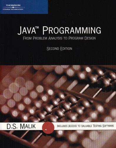 Java Programming : From Problem Analysis to Program Design